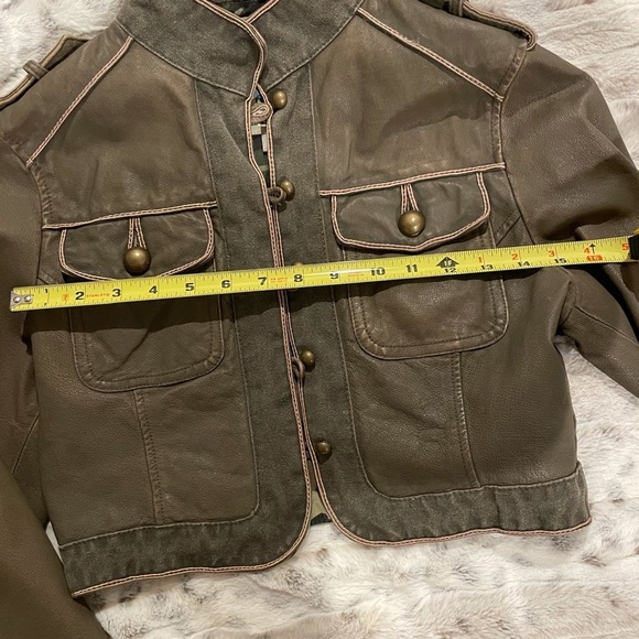 Wilson’s Leather Cropped Military/Band Jacket S - Picture 4 of 14